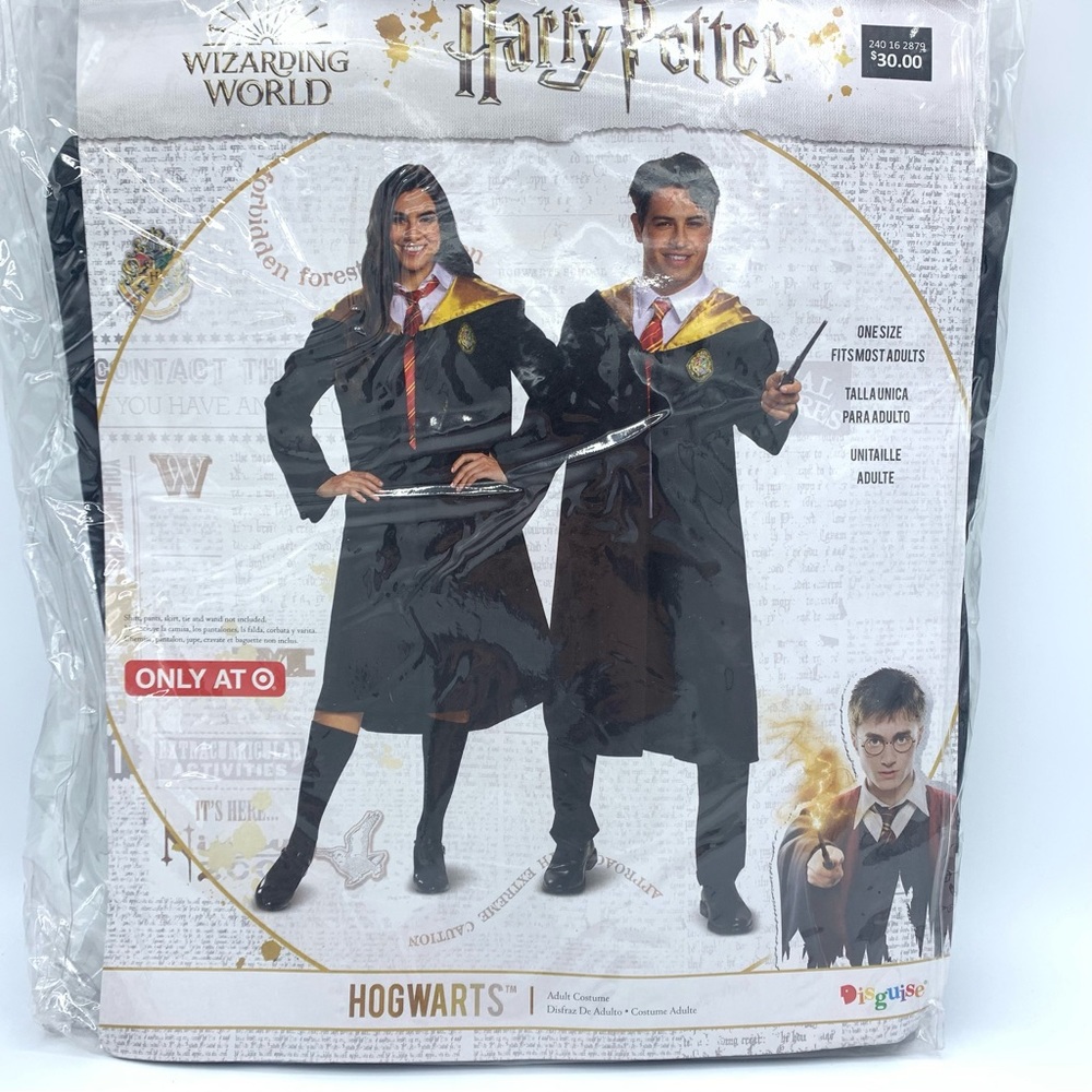 Nwt~ One Size Adult Os Harry Potter Licensed Deluxe Robe Hogwarts Costume Robe